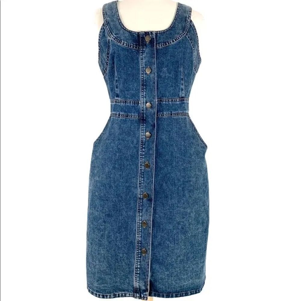 Gilli | Denim Jumper Button Up Dress | M